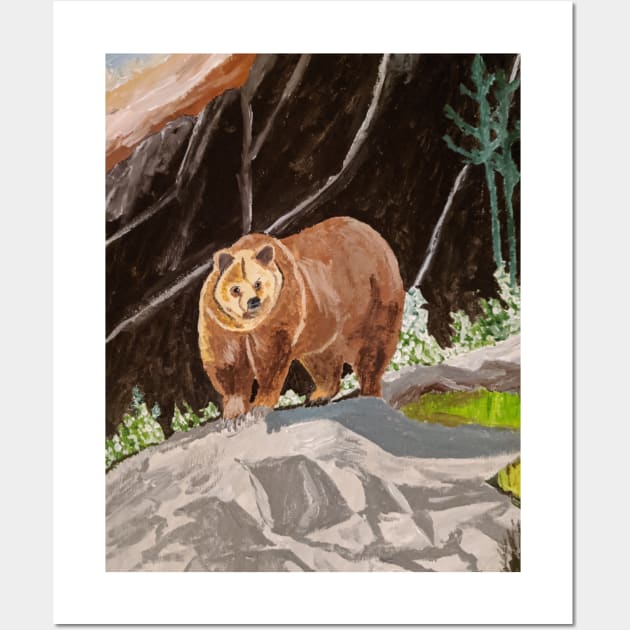 Bear In The Wild Wall Art by PaintstopbyNandini